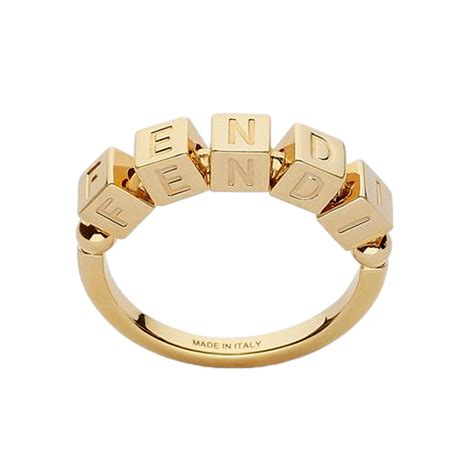 gold fendigraphy ring